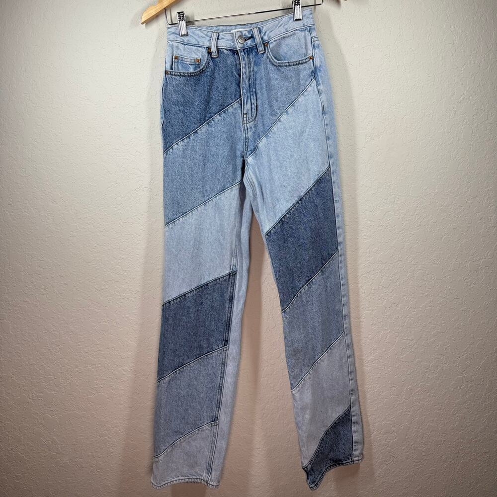 PacSun Women's‎ Patchwork 90's Boyfriend Straight Leg Jeans Denim Size 24